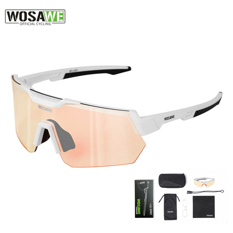 WOSAWE Photochromic Cycling Sunglasses UV400 Mountain Bike Glasses Outdoor Sports Goggles Hiking Cycling Eyewear for Men Women