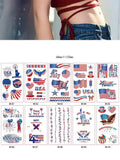 1sheets(200 stickers)/Lot July 4th America independe temporary tattoos stickers USA Transfer tattoo Party face deocration Gift