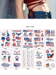 1sheets(200 stickers)/Lot July 4th America independe temporary tattoos stickers USA Transfer tattoo Party face deocration Gift