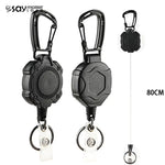 1Pcs Sporty Retractable Key Ring Anti-theft Metal Easy-to-pull Buckle Rope Elastic Keychain Anti Lost Yoyo Ski Pass ID Card