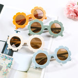 2-10 Years Children Sunglasses Sun Flower Round Cute Kids Sun Glasses for Boys Girls UV400 Protection Baby Lovely Candy Eyeglass