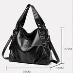 Women's Large Capcity Handbag Purse Crossbody Bags for Female 2024 Luxury Design Casual Tote Soft Leather Shoulder Messenger Sac