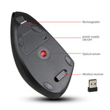 G857 2.4G Wireless Mouse Rechargeable Vertical Ergonomic Upright Game Mouse Optical Mouse 3 Adjustable DPI Levels For PC Laptop