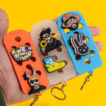 1PCS PVC Bad Bunny Key chain Funny Shoe Charms luminous Key Holder Fit Baby’s Gift Pendants for Kids Souvenir Casual Accessories