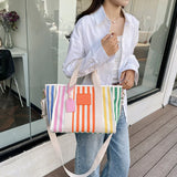 Women's Luxury Design Tote Bag New 2024 Canvas Shopping Bag Large Capacity Beach Bag Casual Versatile Student Shoulder Bag