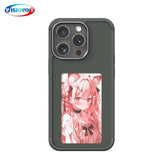 New-tech NFC Function Phone Case For iphone 15 14 13 Pro Max DIY Cases E ink Screen Phone Cover Cartoon Girl Fundas Battery Free