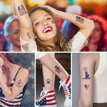 1sheets(200 stickers)/Lot July 4th America independe temporary tattoos stickers USA Transfer tattoo Party face deocration Gift