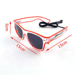 1Pcs Light Up LED Glasses with Dark Lens Neon EL Wire Glow Glasses Glow in The Dark Glow Favors Supplies for Kids Adults