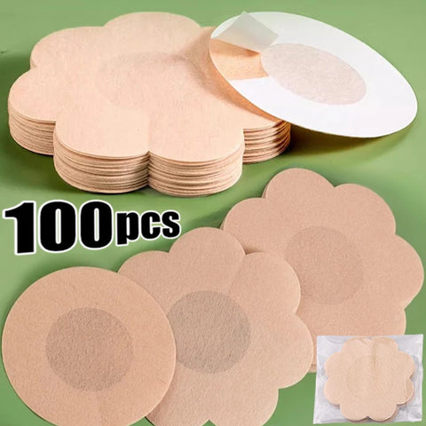 10/100PCS Nipple Cover Stickers Women Breast Lift Tape Pasties Invisible Self-Adhesive Disposable Bra Padding Chest Paste Patch