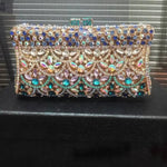 XIYUAN Women Rhinestones Clutch Purse Red Minaudiere Bag For Party Wedding Crystal Evening Bags Handbag Bridal Clutches Bag Lady