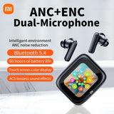 XIAOMI ANC Wireless Earbuds E18 Pro Bluetooth5.4 Earphones Mijia LED Touch Screen Active Noise Cancelling Headphone Bulit in Mic