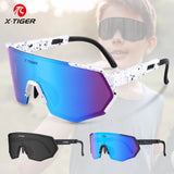 X-TIGER Kids Cycling Sunglasses Girls Boys Youth Baseball Glasses Road Bike Outdoor Sun Glasses For Children Aged 8-14 Years