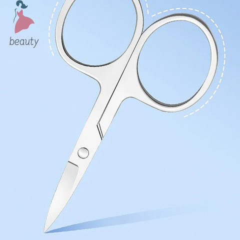 1Pcs Eyebrow Scissor Eyelash Trimmer Facial Hair Remover Stainless Steel Nail Cuticle Manicure Scissor Beauty Makeup Tool