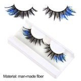 1Pair INS Sequin Party Women Dramatic False Eyelashes Glitter Colored Eyelashes Lashes Extension Makeup Eye Tail Fake Eyelashes