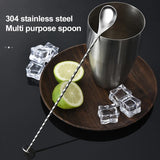 1~10PCS Stainless Steel Mixing Spoon Masher Long Handle Bar Spoon Multi-purpose Spoon Liquor Juice Drinkware For Home Kitchen