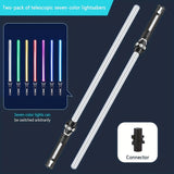 Two-in-one long sword combination laser sword war light toy transparent sword toy sword flash stick boys and girls toy plastic t