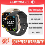 ZZYSMART 1.83 Inch IDW26 Smart Watches For Men Women Bluetooth Call Smartwatch Build-in Alexa 5ATM IP68 Waterproof Heart Rate