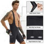 X-Tiger Men's Cycling Bib Shorts With Pocket UPF 50+ Latest Generation Quick-dry Polyester Competitive Edition Series Bib Shorts