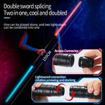 REikirc Gravity Sensing Light Saber 2 In 1 Lightsaber 15-color Metal Laser Sword Rechargeable Toy Party Glow Swords