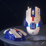 New Mechanical Gaming Mouse 8-Key Macro Definition Color Backlit Wired Mouse 6400DPI, Suitable For Notebook Computers