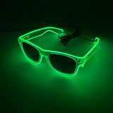 1Pcs Light Up LED Glasses with Dark Lens Neon EL Wire Glow Glasses Glow in The Dark Glow Favors Supplies for Kids Adults