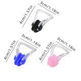 1SET Swimming Accessories for Adults Swimming Cap Nose Clip Waterproof Soft Ear Plugs for Swimming Waterproof Soft Earplugs