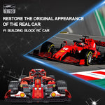 1200pcs High-Tech Formula Cars 023005 Red F1 Building Blocks Sports Racing Cars Super Model Kits Bricks Toys for Kids Boys Gifts