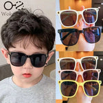 1PC Outdoor Sports Kids Square Sunglasses  UV400 Protection Flexible Silicone Glasses Shades for Boys Girls Sunglasses