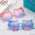 1PC Acrylic Bow Outdoor UV Protection Sun Glasses Baby Girls Children Cute Cat Sunglasses Classic Kids Boy UV400 Eyewear