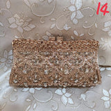 XIYUAN Women Rhinestones Clutch Purse Red Minaudiere Bag For Party Wedding Crystal Evening Bags Handbag Bridal Clutches Bag Lady