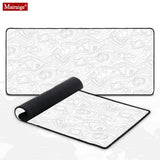 Big Art Mousepad White Black Desk Protector Pad on The Table Pads Computer Mat Xxl Mouse Pad Extended Pad Deskmat Office Carpet