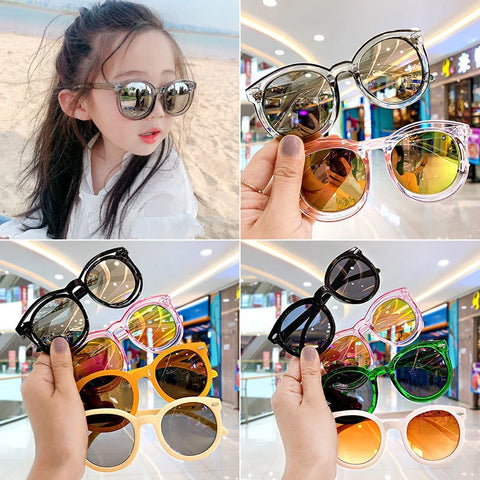 2022 New 8Colors Kids Polarized Sunglasses Round Children Sun Glasses Boys Girl Safety Glasses Baby Infant Shades Eyewear UV400