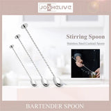 1~10PCS Stainless Steel Mixing Spoon Masher Long Handle Bar Spoon Multi-purpose Spoon Liquor Juice Drinkware For Home Kitchen