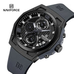 024 NAVIFORCE Larger Dial Men Military Watches Male High-end Quartz Calendar Fashion Design Wrist Watches PU Waterproof Clock