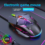 Ergonomic Wired Gaming Mouse USB Computer Mouse Gaming RGB Mause Gamer Mouse 6 Button LED Silent Mice for PC Laptop