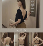 Sexy Large Backless U-shaped Beautiful Back Sling Underwear Women's Thin Section Seamless Small Chest Gathered Strapless Bra