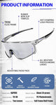 1 Glasses With 2 Modes Photochromic Polarized Cycling Goggles 2 Lens Bike MTB Bicycle Sunglasses Sport Fishing Running Glasses