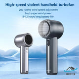 199-speed Portable Cooling Fan Mini Handheld Turbofan USB Rechargeable Fan Ultra-long Battery Life Camping Gadgets