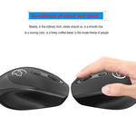 2.4G Wireless Mouse Metal Noiseless Silent Click Optical 2400dpi Mouse Rechargeable 2 Keys Gaming Mouse For Computer Laptop PC