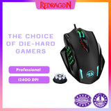 Redragon M908 RGB Backlight LED USB Wired Gaming Mouse 18 Programmable Mouse Buttons 12400 DPI