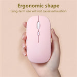 Rechargeable Wireless Bluetooth Mouse Portable Silent Ergonomic Mice For iPad Computer Laptop Tablet Phone Office Gaming Mouse