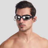 1 Set Men Women Swim Goggles Adults Professional Waterproof Plating Anti Fog UV Swimming Pool Optical Glasses Earplugs Eyewear