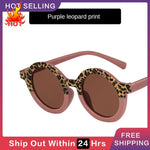 1pc Kids Sunglasses Girls Boy Children Sun Glasses Retro Round Leopard Print Eyeglasses Cute Baby Shades Outdoor Eyewears