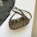 Y2k Leopard Print Shoulder Bags for Women Designer Luxury Crossbody Bags Female PU Leather Rectangular Purses and Handbags 2024