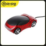 RYRA Durable Wired Mouse 1000DPI Mini Car Shape USB 3D Optical Innovative 2 Headlights Gaming Mouse For PC Laptop Computer