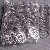 20/100Pcs Stainless Steel Key Rings Round Flat Line Split Rings Keyring for Jewelry Making Keychain DIY Findings