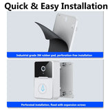 1080P WiFi Video Doorbell Smart Home Wireless Intercom PIR Outdoor Waterproof Night Vision Camera Doorbell