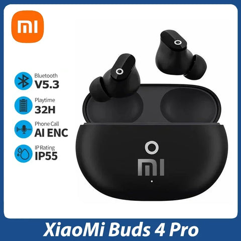 Xiaomi Buds 4 Pro Mijia Wireless Earbuds Bluetooth Earphones Noise Reduction Headphones HiFI Stereo Sound Built-in Mic Headset