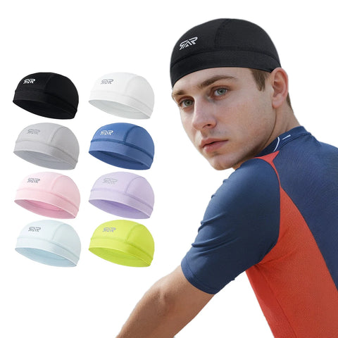 2/3pcs Moisture Wicking Skull Cap Sun Protection Breathable and Lightweight Cycling Helmet Liner Hat