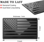 2 Pack Car American Flag Sticker,3D US Decal 5"x 3" USA Bumper Emblem Sticker for Jeep, Trucks, RV, SUV Vehicles